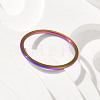 304 Stainless Steel Plain Band Rings STAS-I160-F03-MC-3