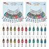 Alloy Enamel & Acrylic Pendant Locking Stitch Markers HJEW-AB00107-1