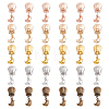30Pcs 5 Colors Bird Charm Alloy Zipper Pull Tabs HJEW-ME00167-1