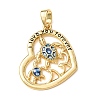 Mother's Day Brass Enamel Pendants KK-CBA5C1E-02G-1