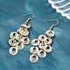 Brass Dangle Earrings EJEW-B157-02D-G-2