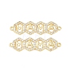 Mother's Day Brass Micro Pave Clear Cubic Zirconia Connector Charm KK-F931-27D-G-1