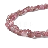 Natural Old Rose Madagascar Rose Quartz Beads Strands X-G-P497-01A-02-3