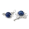 Dyed Natural Lapis Lazuli Pendants G-D102-01P-03-2
