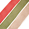 Yilisi 3 Rolls 3 Colors Polyester Imitation Linen Wrapping Ribbon OCOR-YS0001-02A-12