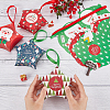 32 Sets 8 Styles Christmas Theme Star Shaped Foldable Paper Candy Boxes CON-BC0006-97-3