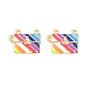 Brass Enamel Pendants KK-P353-04G-1