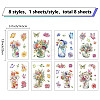 8 Sheets 8 Styles PVC Waterproof Wall Stickers DIY-WH0345-061-2