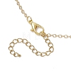 Brass Flower Heart Locket Pendant Cable Chain Necklaces for Women NJEW-JN05235-5