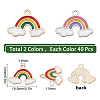80Pcs 2 Colors Alloy Enamel Pendants FIND-SC0002-95-2
