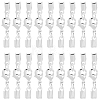 24Pcs Brass Clip Ends With Lobster Claw Clasps KK-CL0001-04-1