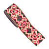 Rhombus Pattern Ethnic Style Embroidery Floral Polyester Ribbons OCOR-WH0070-324A-1