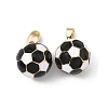 Brass Enamel Charms KK-F924-06G-1