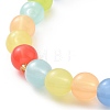 Acrylic Charm Necklace with Round Beaded Chains for Women NJEW-JN04165-5