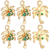 10Pcs Brass Micro Pave Cubic Zirconia Pendants KK-BBC0027-94-7