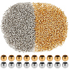 6000Pcs 2 Colors Brass Crimp Beads KK-PA0001-15-1