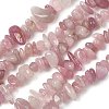 Chip Natural Madagascar Rose Quartz Bead Strands G-M344-50A-2