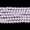 Imitation Jade Frosted Glass Bead Strands GLAA-F029-JM4mm-B02-1