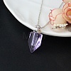 Medium Purple Glass Perfume Bottle Pendant Necklaces PW-WGF3857-05-1