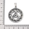 304 Stainless Steel Pendants STAS-Q339-03B-AS-3