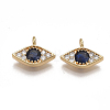 Brass Micro Pave Cubic Zirconia Charms KK-T038-376G-1