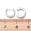 925 Sterling Silver Micro Pave Clear Cubic Zirconia Hoop Earrings EJEW-K317-08P-5