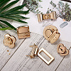 Craftdady 6Pcs 6 Styles Zinc Alloy Twist Bag Lock Purse Catch Clasps PURS-CD0001-01-6