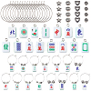 110Pcs 2 Styles Resin Pendants RESI-BM0001-16-4