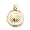 Ocean Theme Brass Enamel Pendants KK-Q029-01C-G-1