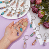 20Pcs 5 Styles Glass Wishing Bottle Pendant Keychains KEYC-DC00063-3
