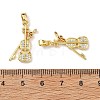 Brass Micro Pave Clear Cubic Zirconia Pendants CU-L277-09G-3