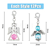 2 Bags 2 Style Alloy Angel Pendant Decoration KEYC-FH0001-28-2
