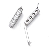 925 Sterling Silver Cubic Zirconia Twister Clasps STER-WH0007-28A-P-2