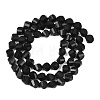 Natural Shungite Beads Strands G-P611-C35-01-3