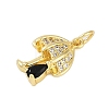 Rack Plating Brass Micro Pave Cubic Zirconia Pendants KK-R166-02G-02-2