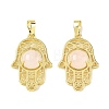 Natural Rose Quartz Pendants G-F786-07G-30-1