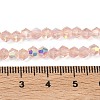 Electroplate Transparent Glass Beads Strands EGLA-K015-18B-4
