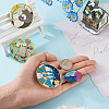 4Pcs 4 Style Elephant & Cat & Girl and Boy & Diamond Rotating Enamel Pins Set JEWB-TA0001-09-7