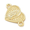 Rack Plating Brass Religion Heart Virgin Mary Connector Charms KK-L224-098G-2