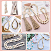 250Pcs 2 Styles Undyed Oil Coated Wooden Beads WOOD-PA0001-54-5
