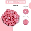 80Pcs Round Silicone Focal Beads SIL-SZ0001-24-28-2