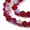 Imitate Austrian Crystal Bicone Frosted Glass Beads Strands EGLA-A039-T3mm-MB27-3