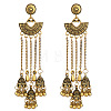 Alloy Fan Tassel Chandelier Earrings FS-WG889C6-02-1