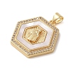 Brass Micro Pave Cubic Zirconia Pendants KK-I712-52G-08-2
