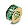 Brass Pave Cubic Zirconia European Beads KK-C262-14G-03-2