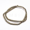 Column Natural Pyrite Beads Strands G-I126-26-13x4mm-2