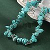 Synthetic Turquoise Chips Beaded Necklace NJEW-FZ00004-02-2