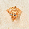 Brass Micro Pave Cubic Zirconia Cuff Open Rings for Women IC9473-6-1