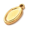 304 Stainless Steel Pendant Cabochon Settings STAS-Z204-04G-11-2