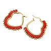 Glass Seed Hoop Earrings for Women EJEW-MZ00797-5
